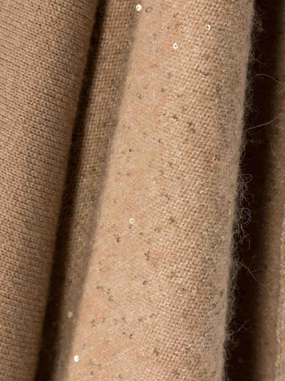 Shop Fabiana Filippi Wool Blend Scarf In Brown