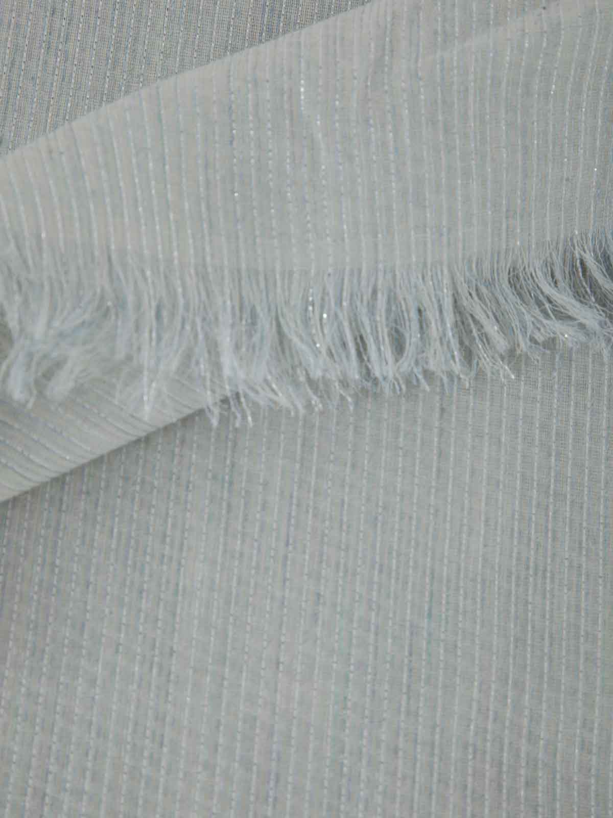 Shop Emporio Armani Lurex Striped Stole In White