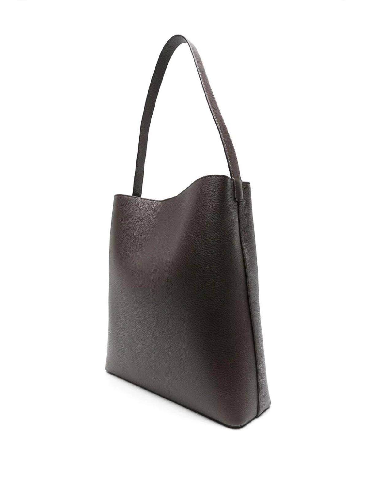 Shop Aesther Ekme Soft Baguette Shoulder Bag In Brown