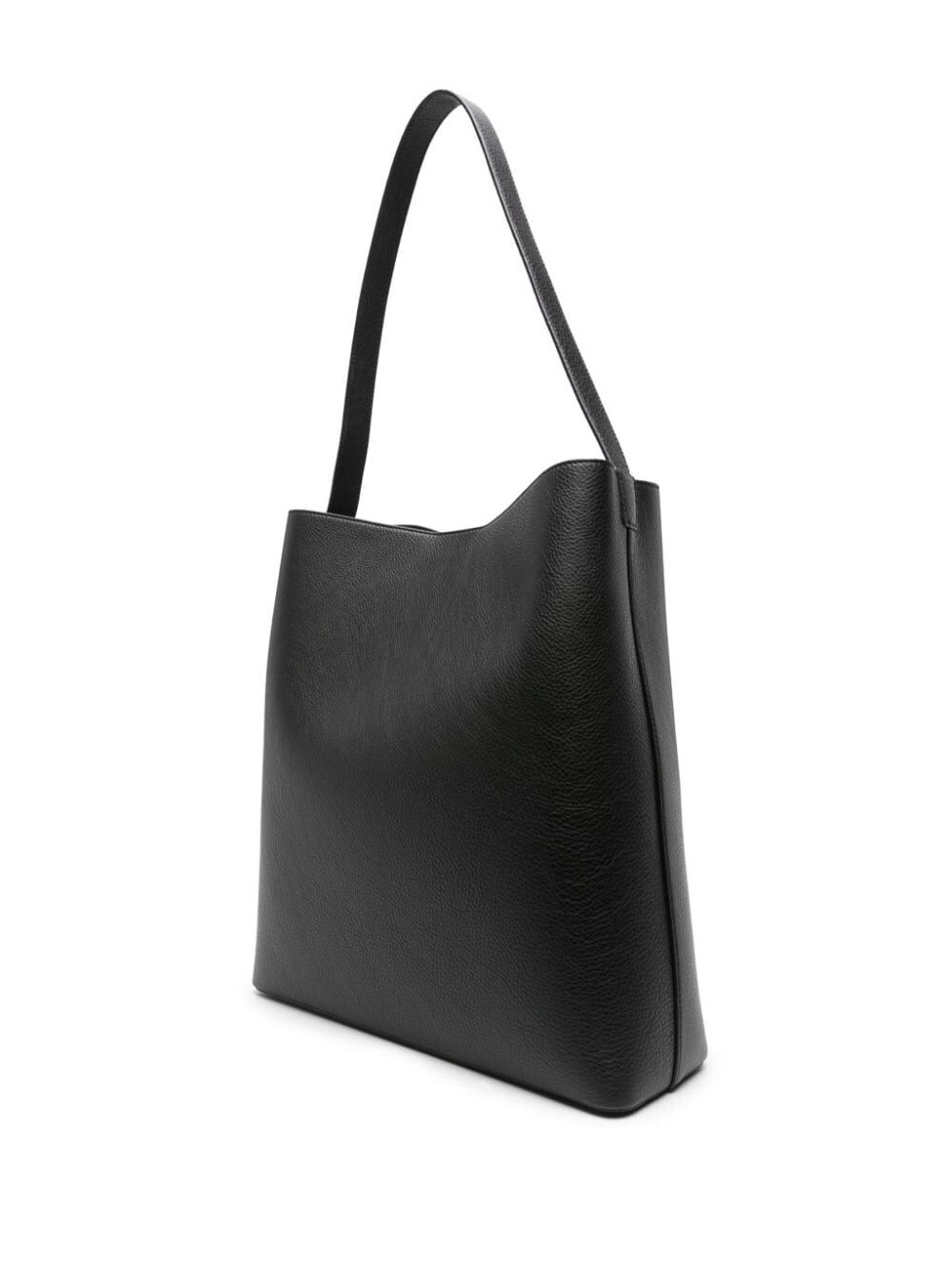 Shop Aesther Ekme Soft Baguette Shoulder Bag In Black