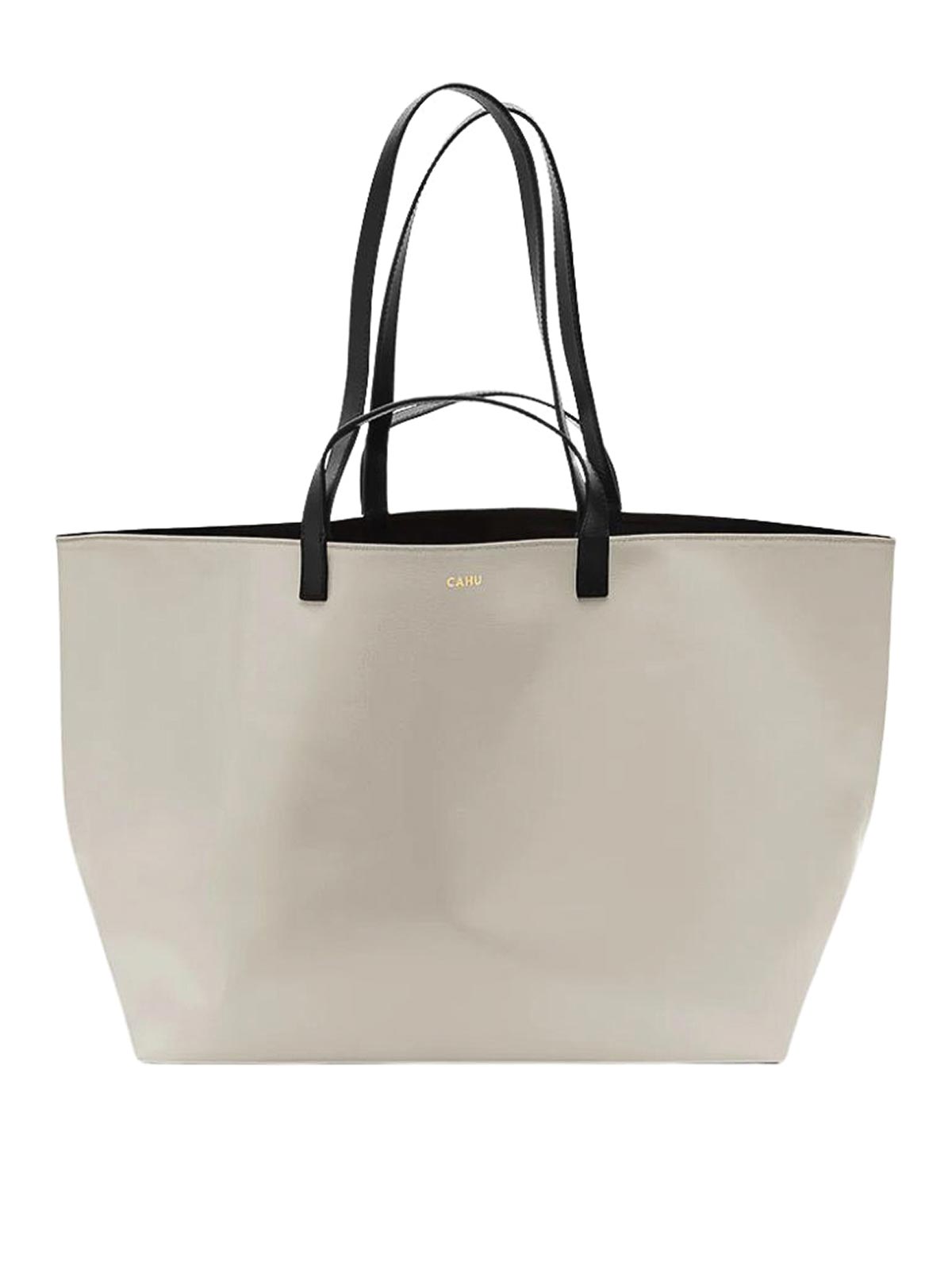 Cahu Medium Permanente Collection Le Pratique Tote Bag In Grey