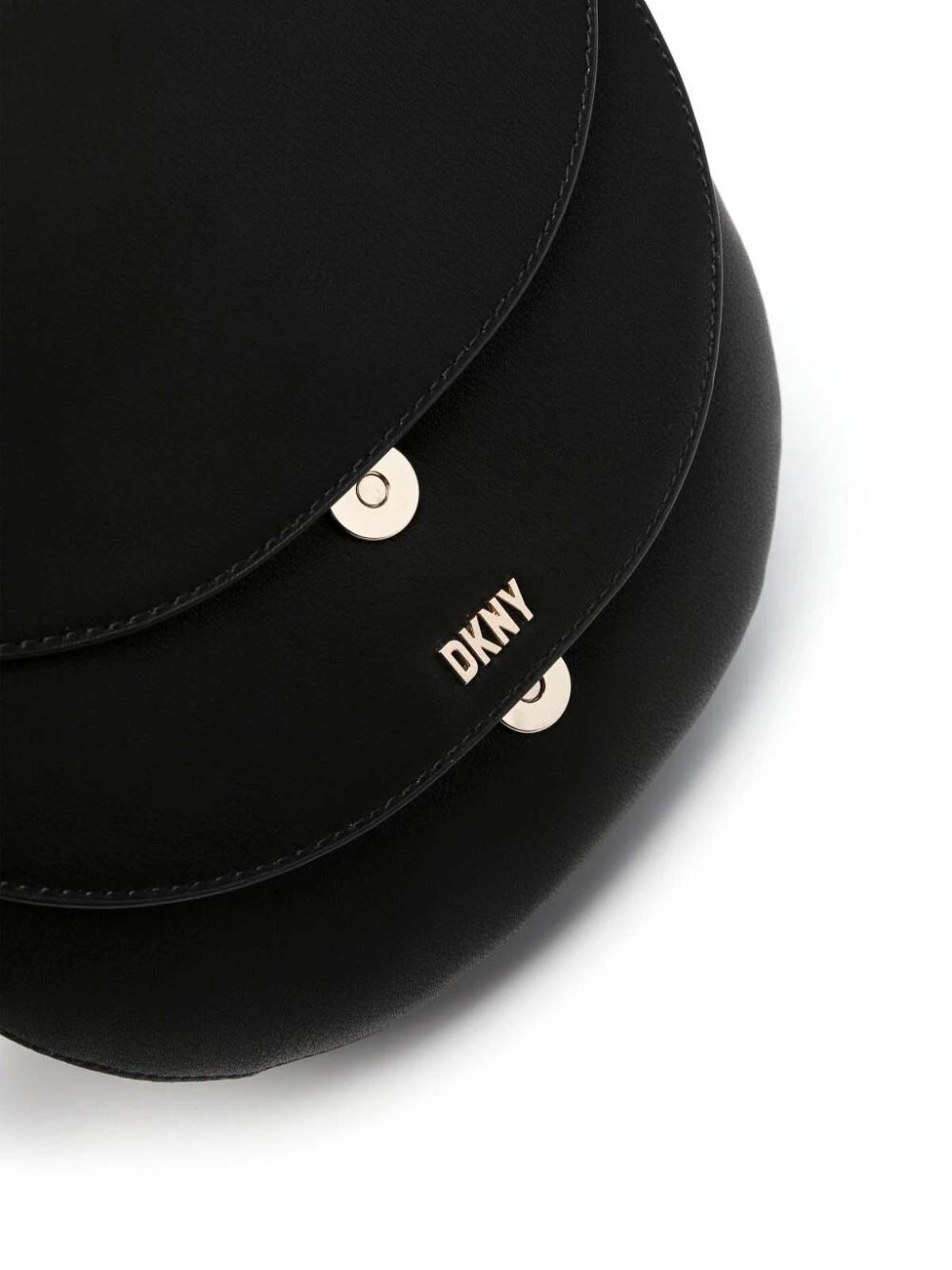 Shop Dkny Gramercy Medium Flap Crossbody In Black