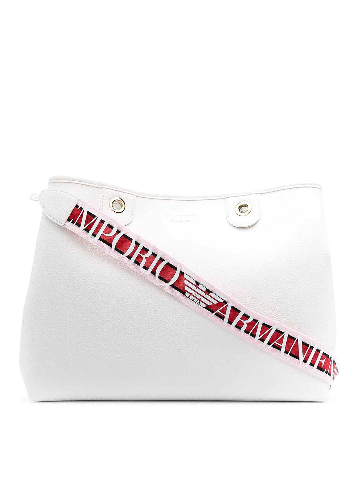 Emporio Armani Shopping Bag In White