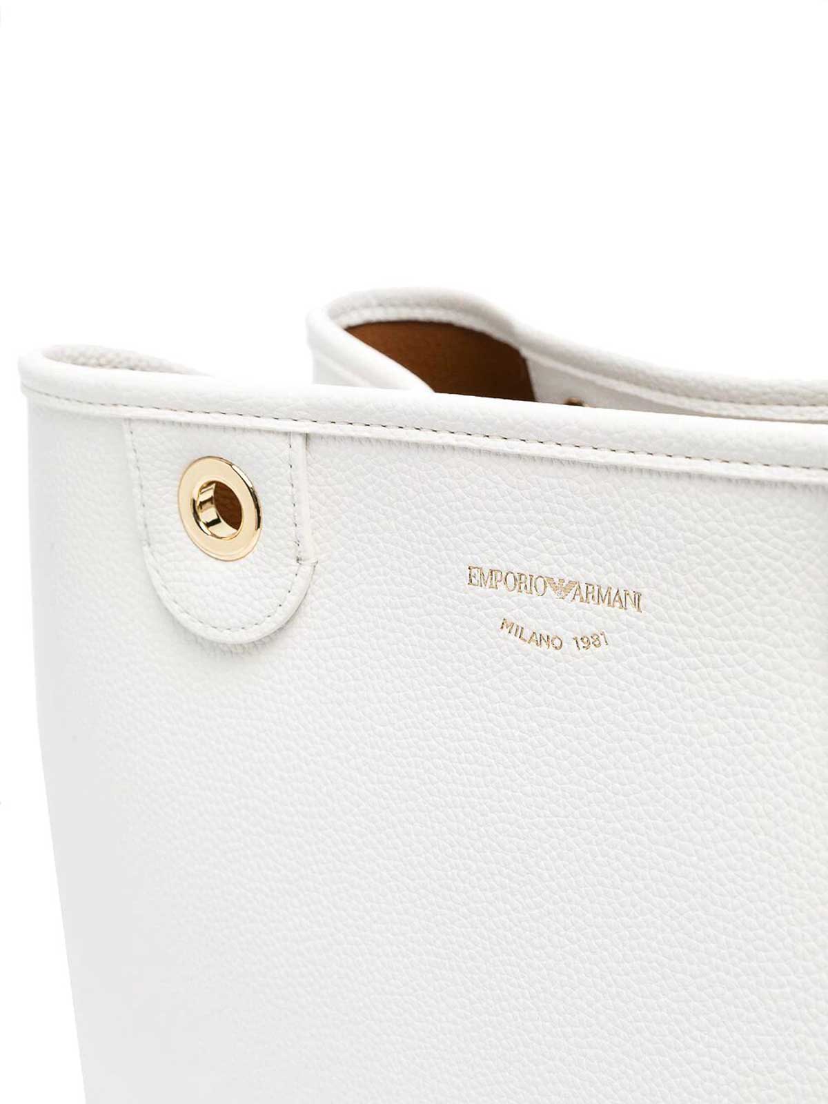 Shop Emporio Armani Shopping Bag In White