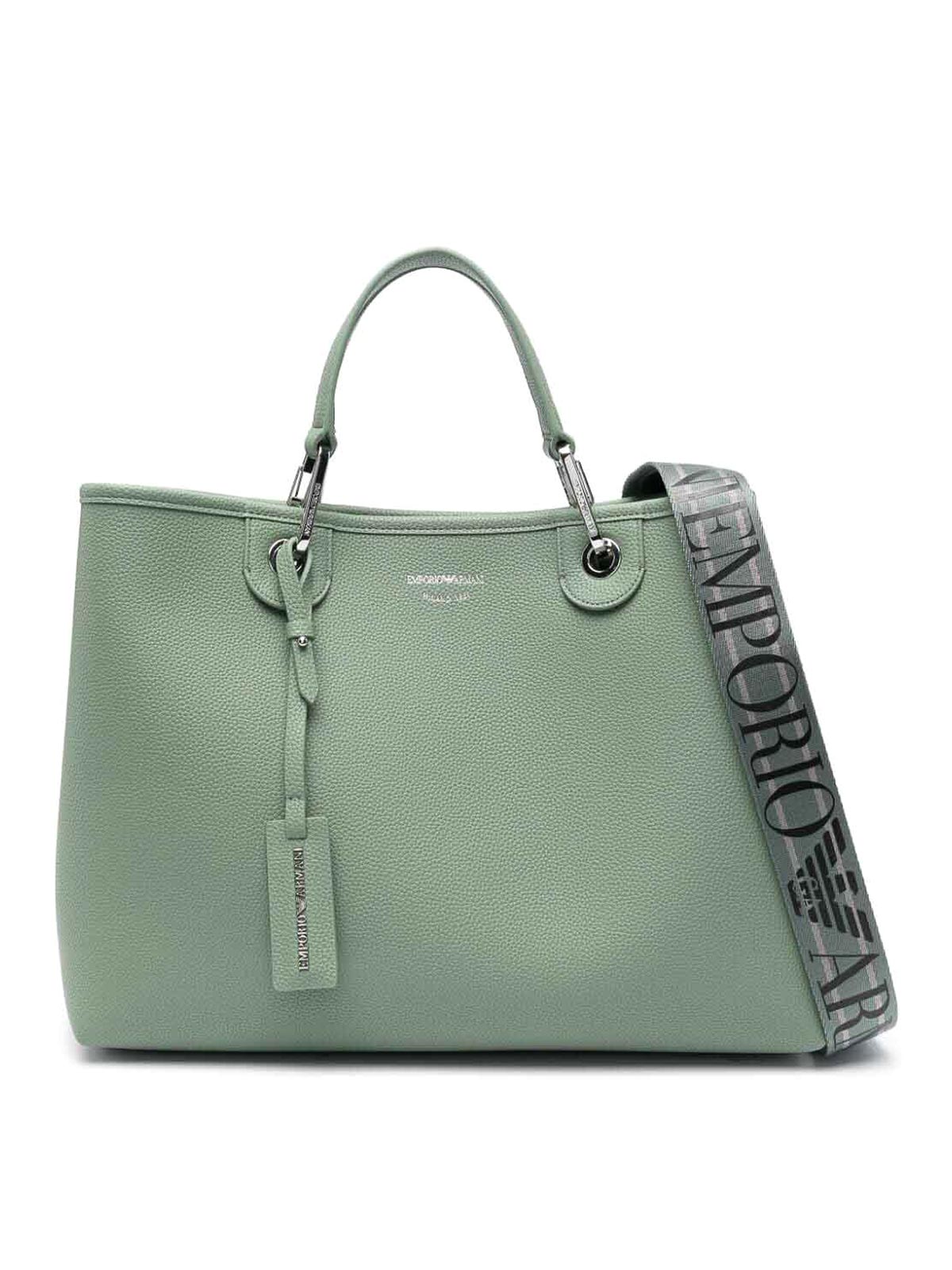 Shop Emporio Armani Shopping Bag In Green