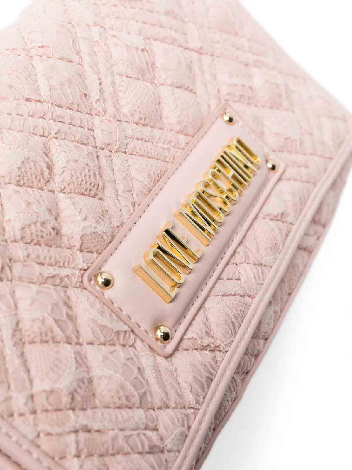 Shop Love Moschino Laced Crossbody In Pink