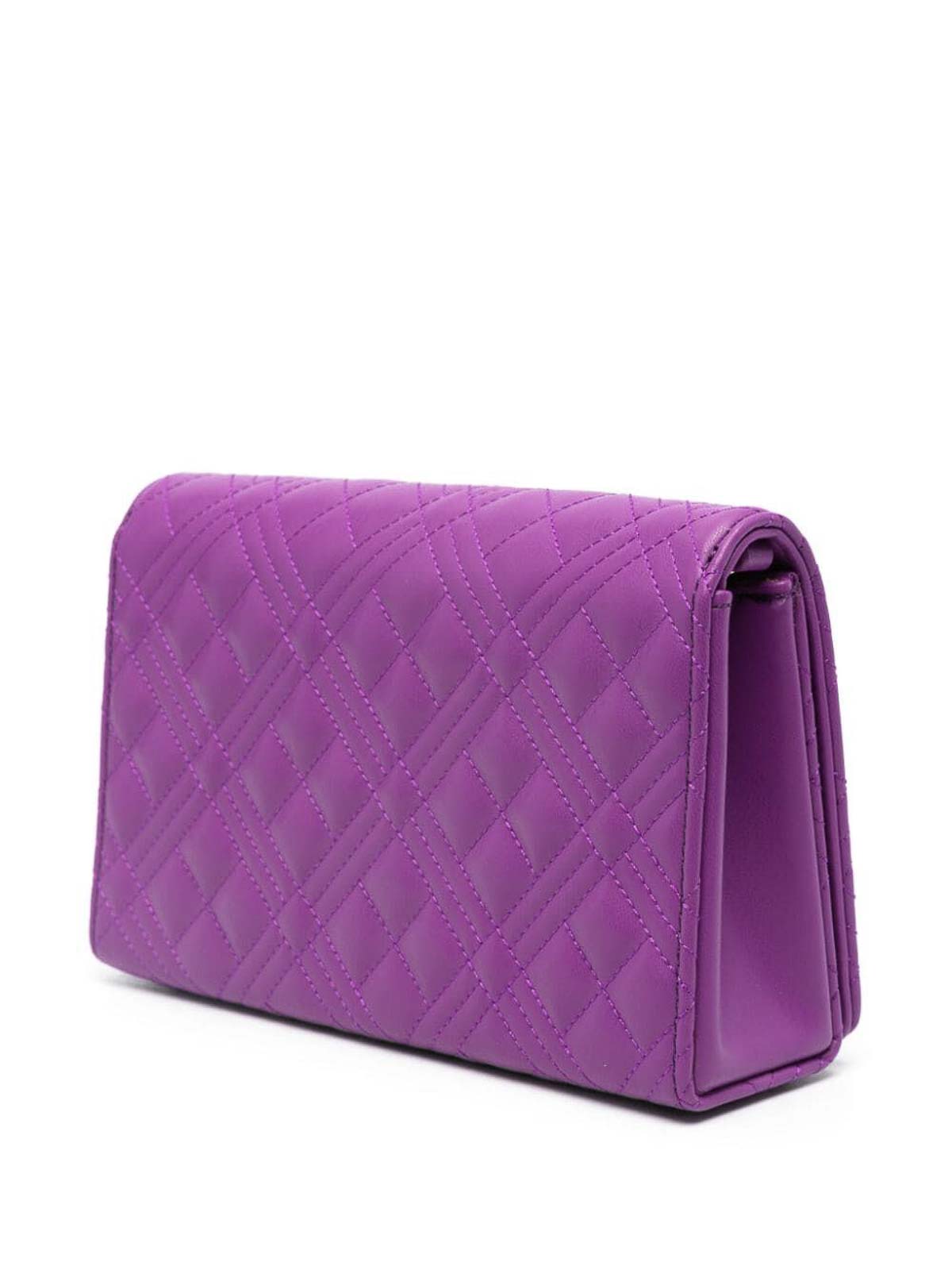Shop Love Moschino Quilted Crossbody In Pink
