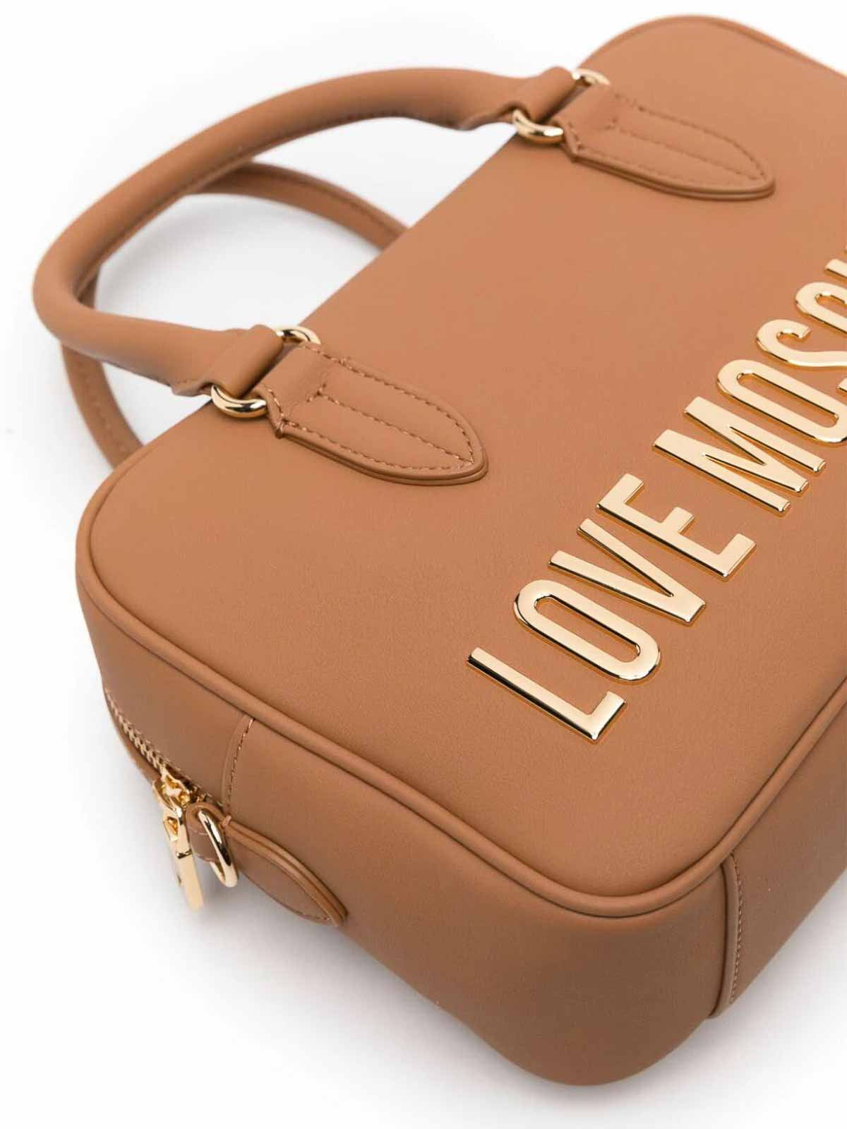 Shop Love Moschino Shoulder Bag In Brown