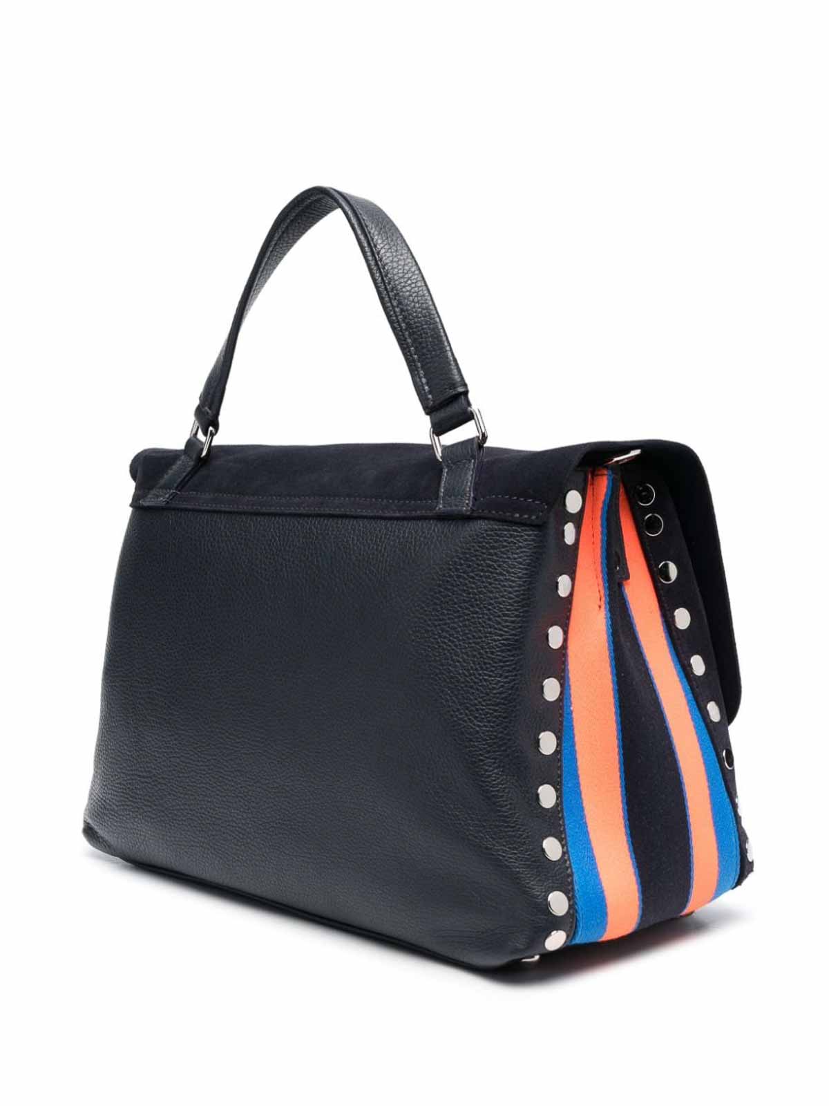 Shop Zanellato Postina Stripes Bag In Blue