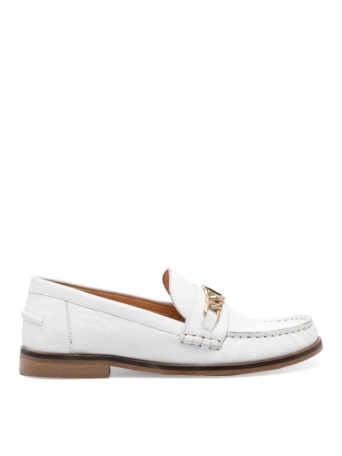 Shop Twinset Loafers In White