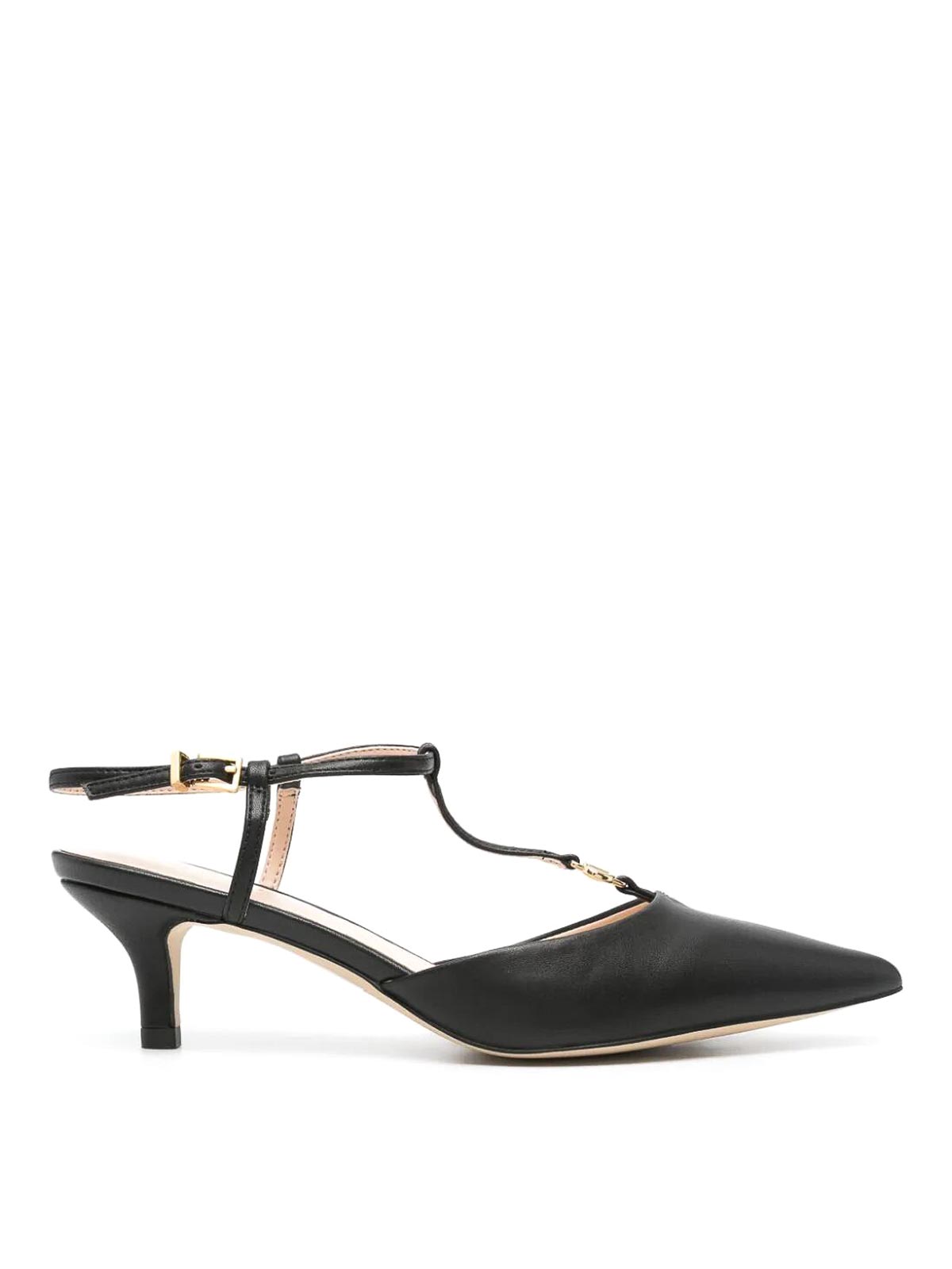 Shop Twinset Sling Sandals In Black