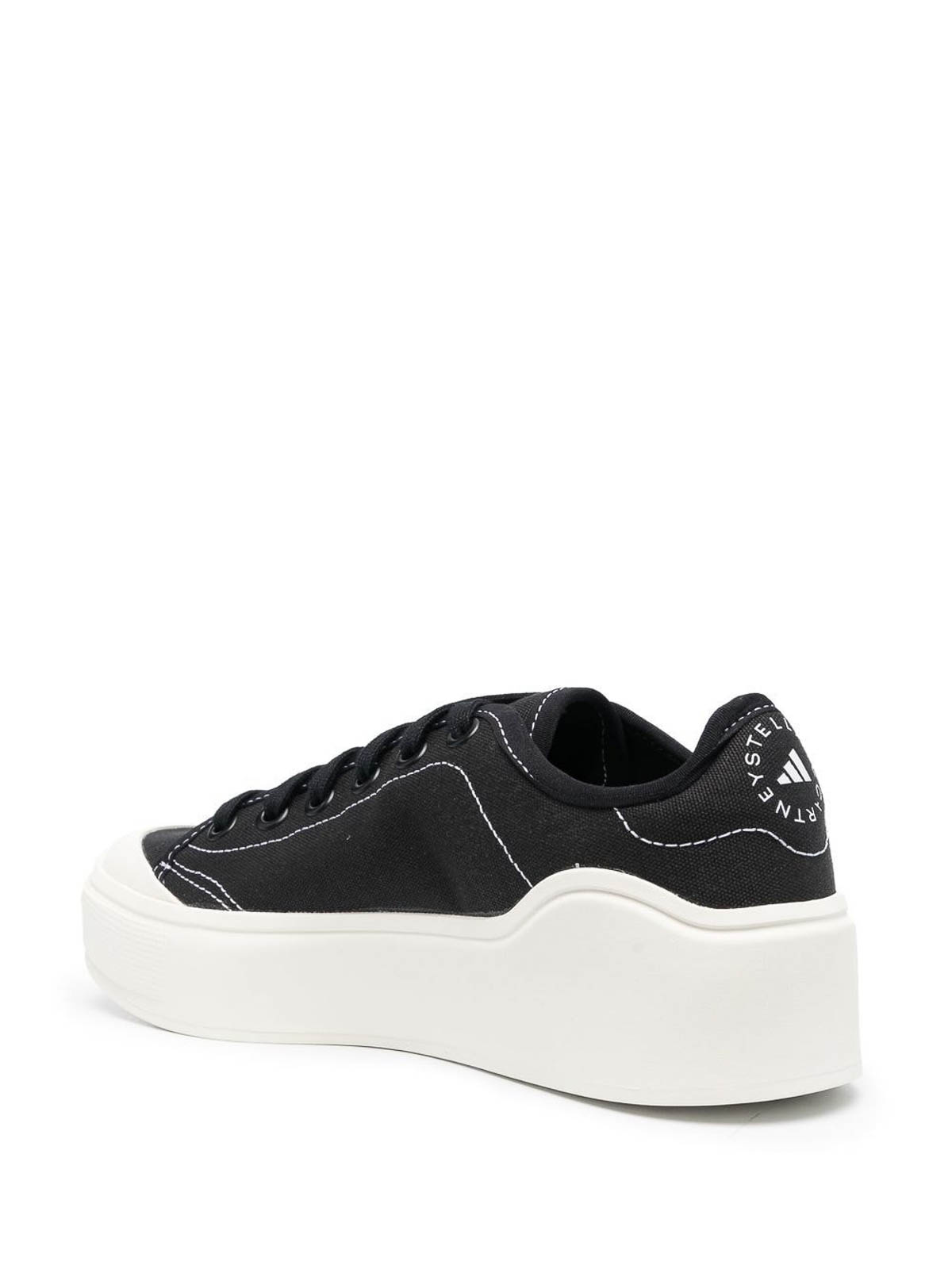Shop Adidas By Stella Mccartney Asmc Court Sneakers In Black