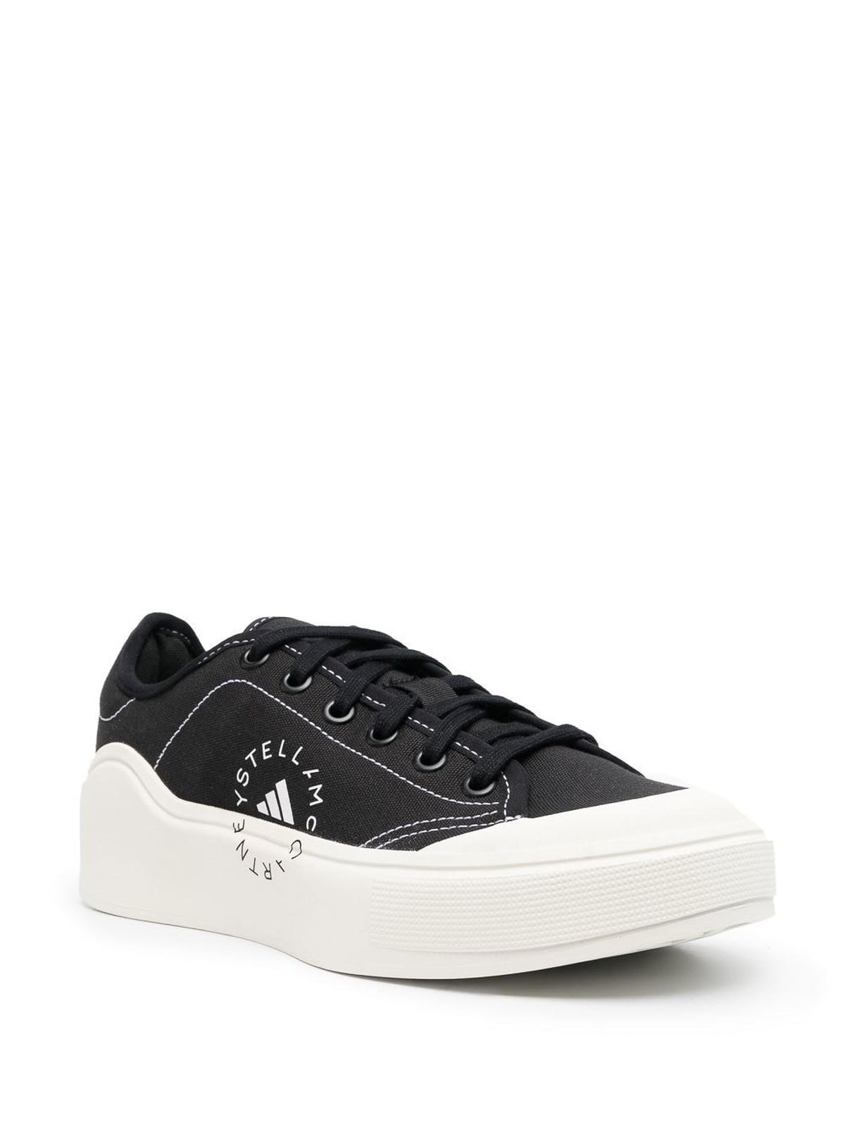 Shop Adidas By Stella Mccartney Asmc Court Sneakers In Black