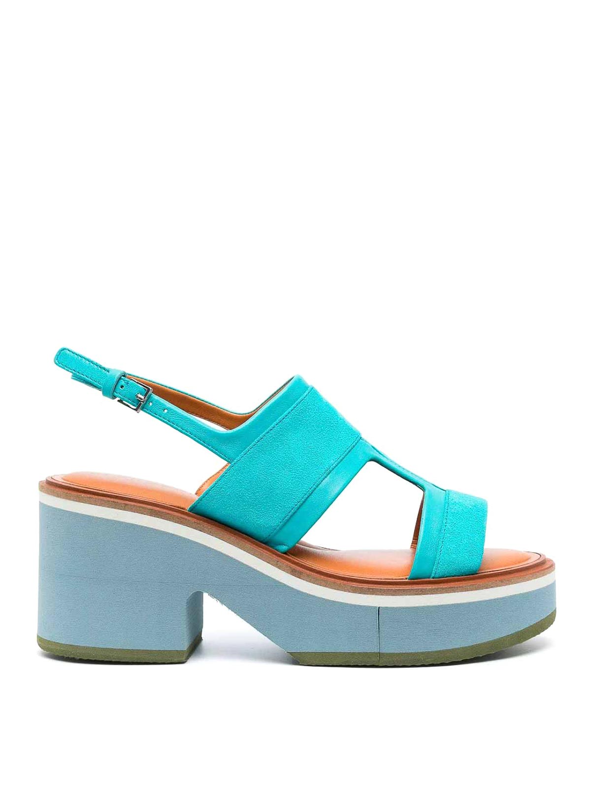 Robert Clergerie Clelie Slingback Strapped Sandals In Blue