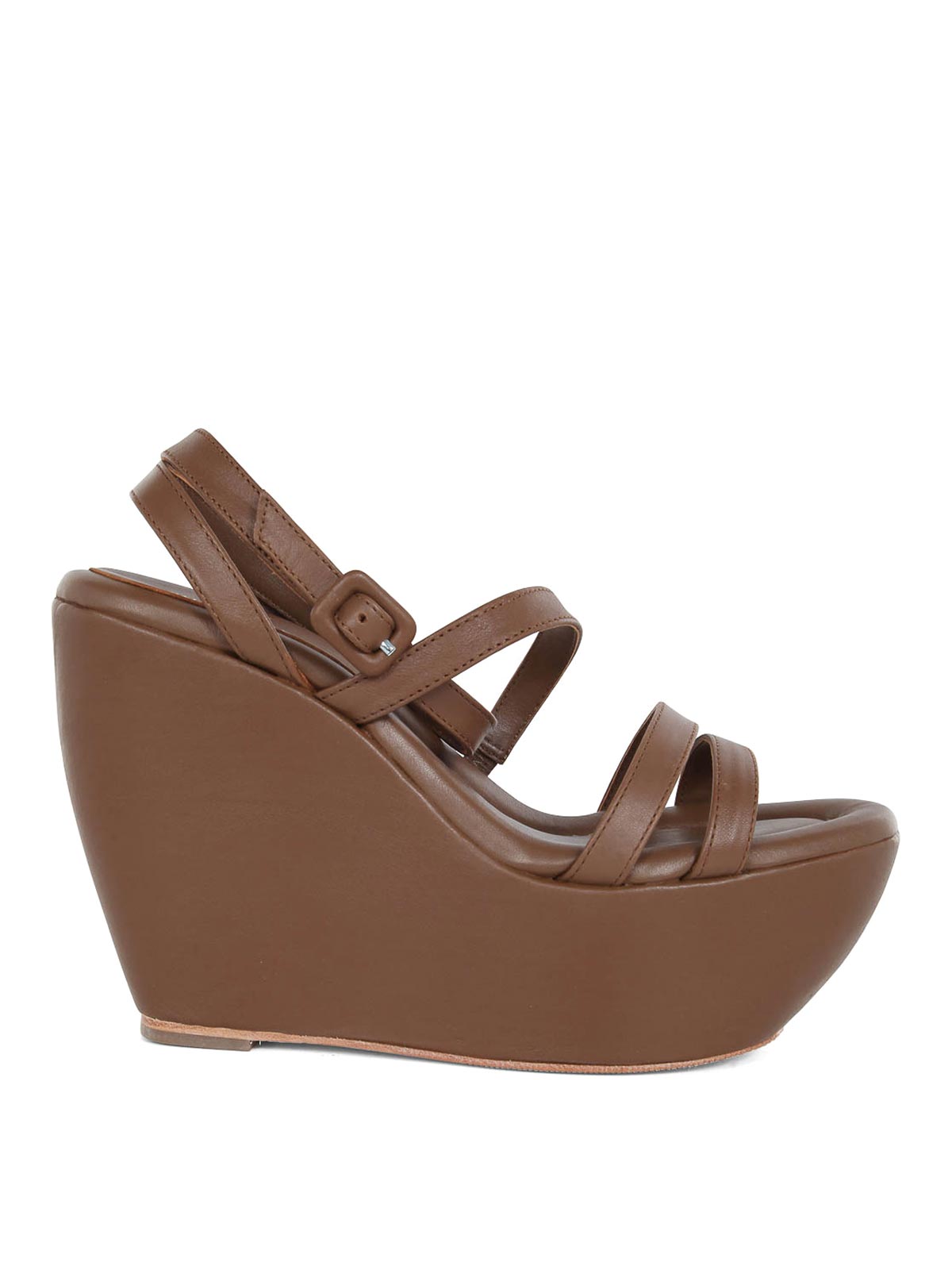 Shop Paloma Barceló Iraide Wedge Sandals In Brown