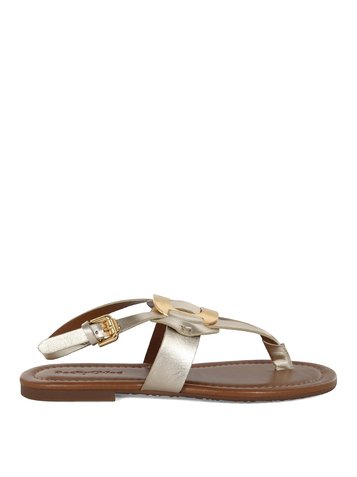 Shop See By Chloé Chany Sandals With Bands In Metallic