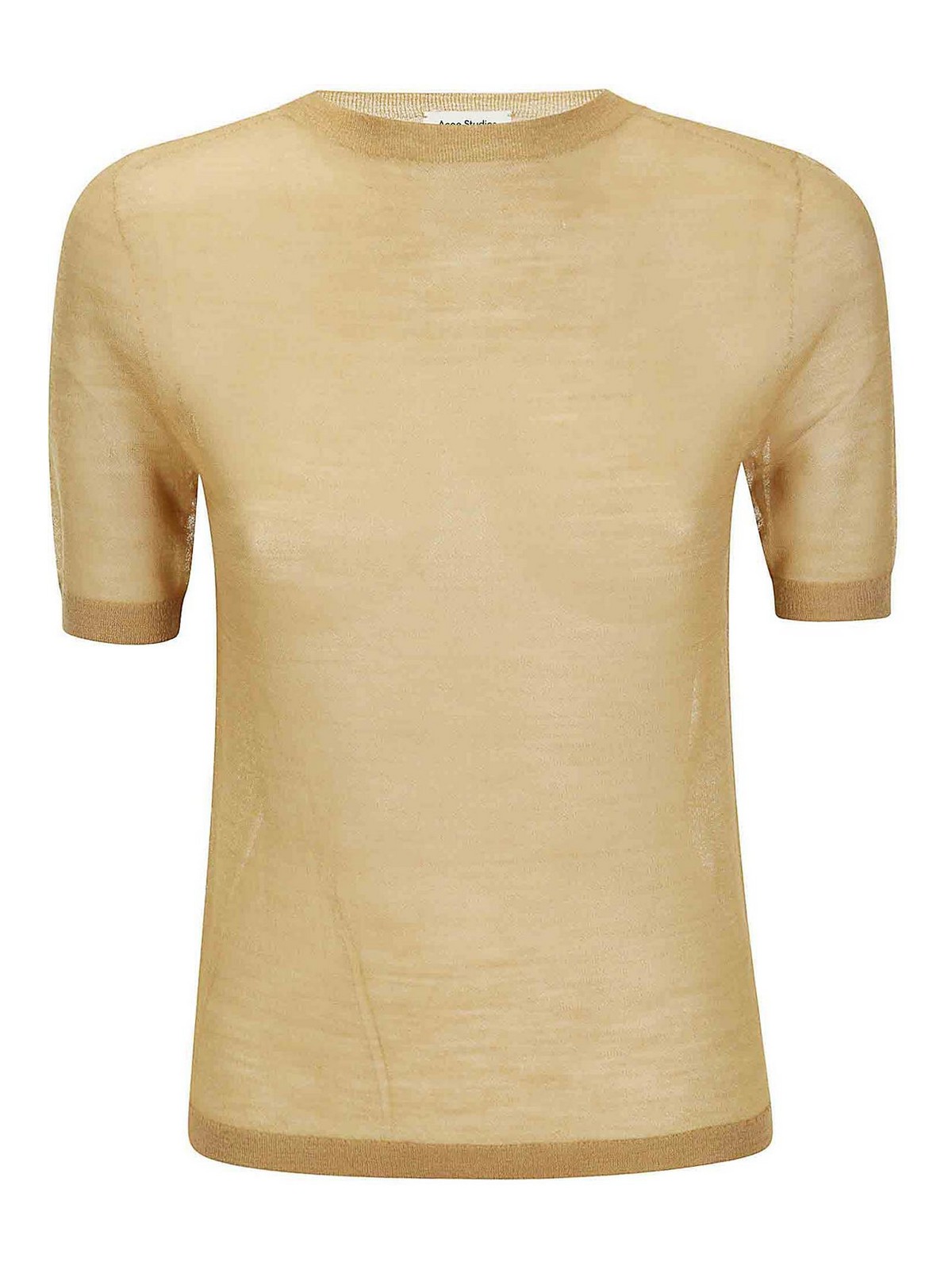 T-shirts Acne Studios - Beige T-shirt - A60489CAMELBEIGE | thebs.com