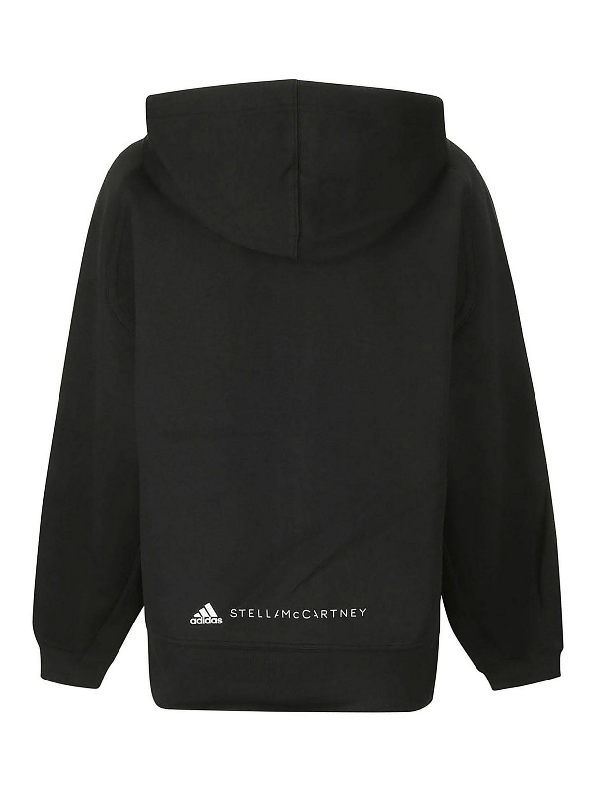 Shop Adidas By Stella Mccartney Logo Hoodie In Black