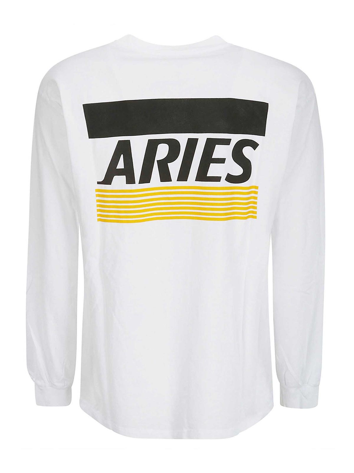 Shop Aries Jersey Crew Neck T-shirt In White