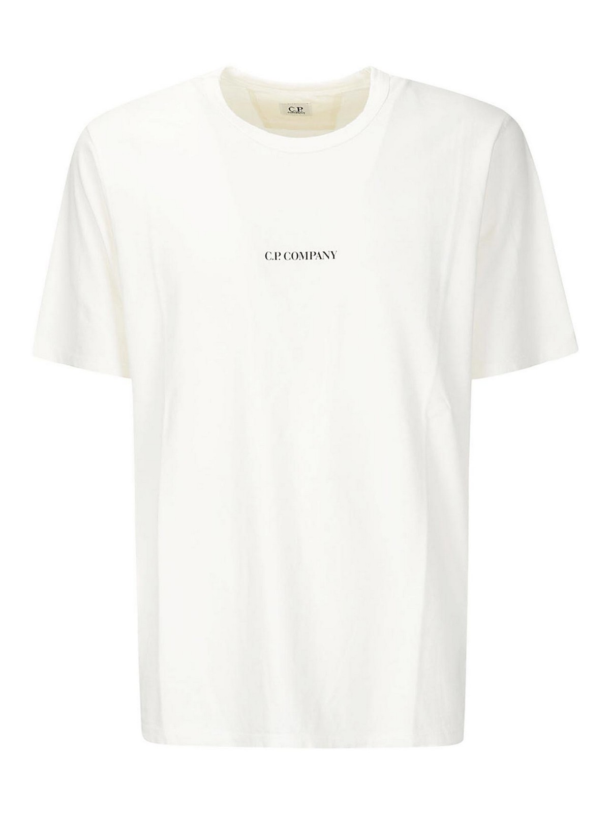 C.p. Company Logo T-shirt In White