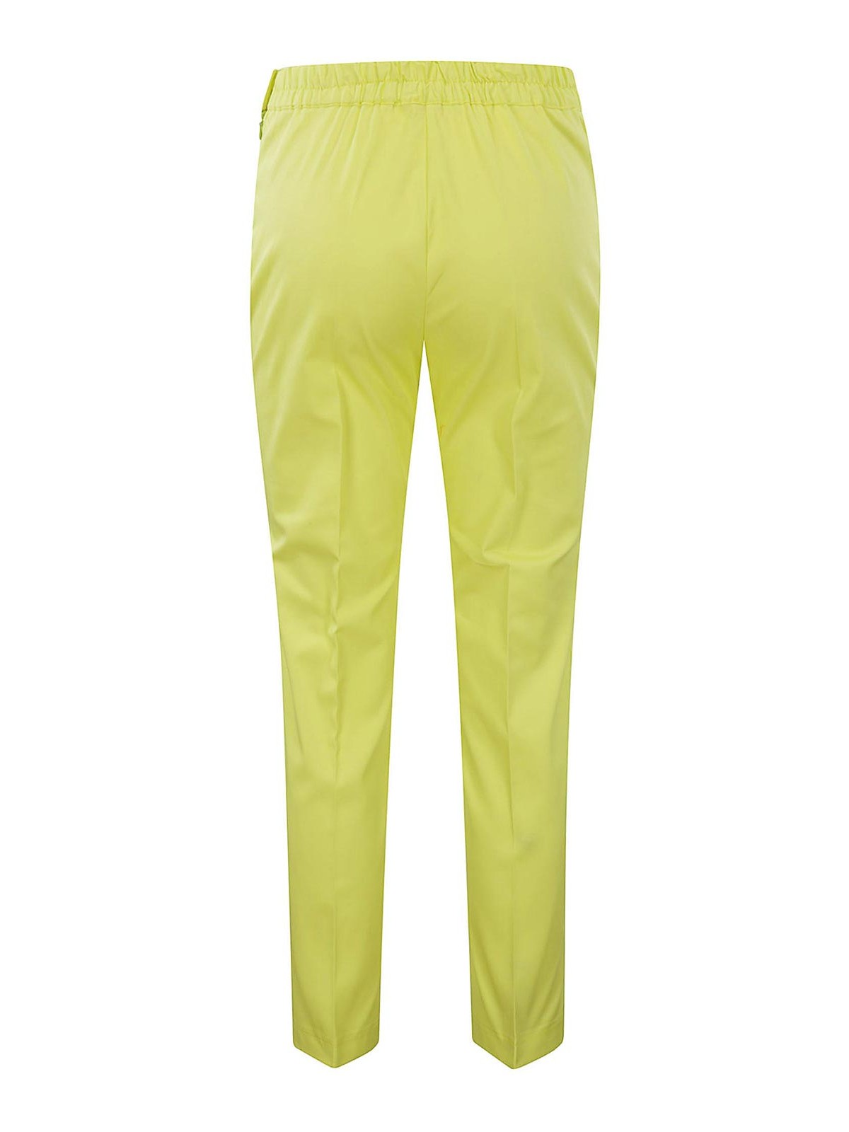 Shop Hira Straight Leg Trousers With Elastic Waist In Yellow