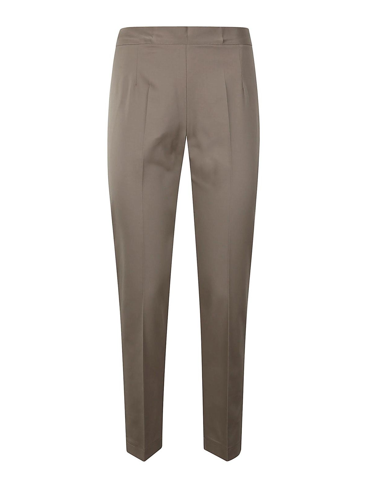 Shop Hira Straight Leg Trousers With Elastic Waist In Grey