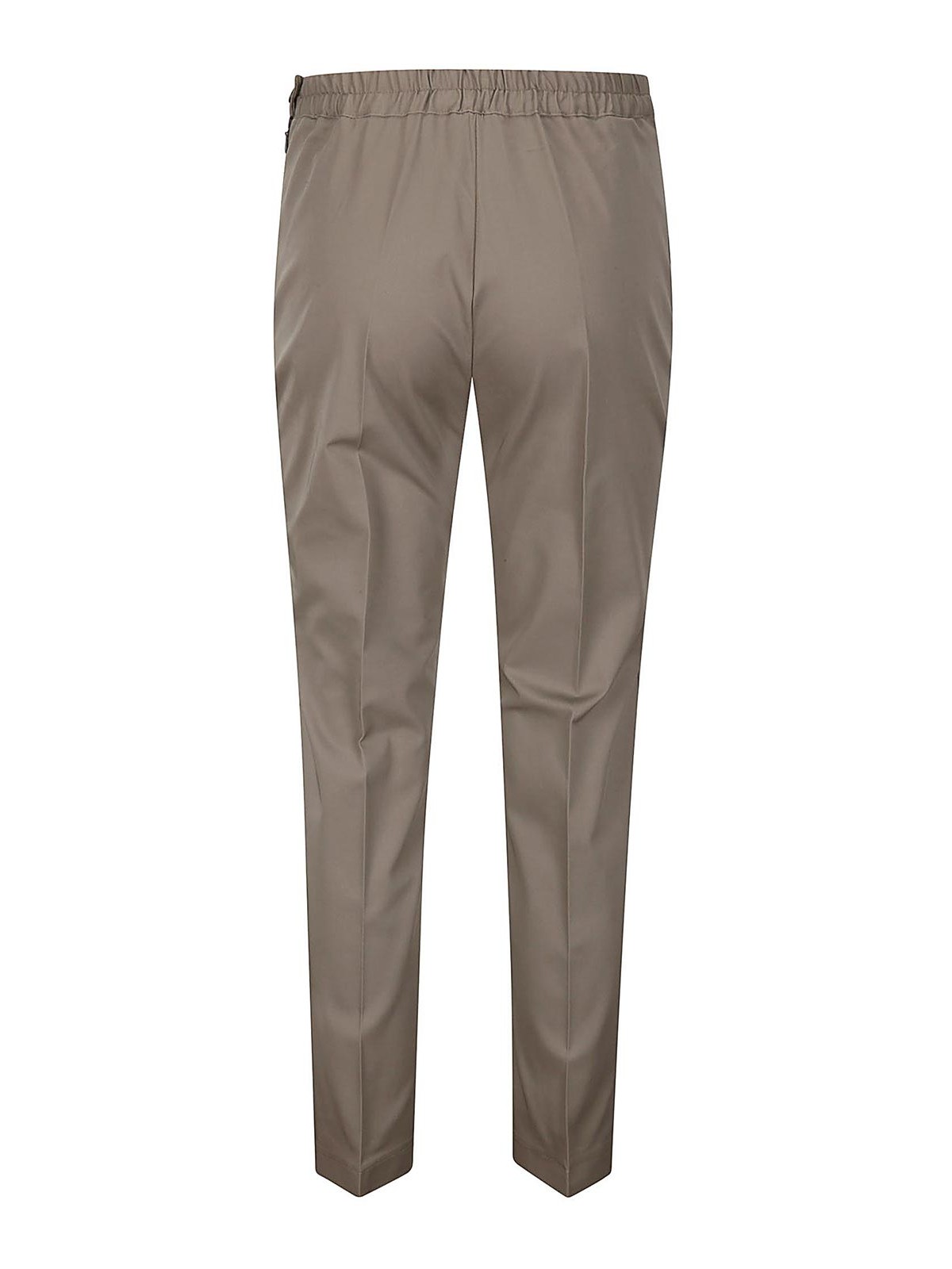 Shop Hira Straight Leg Trousers With Elastic Waist In Grey