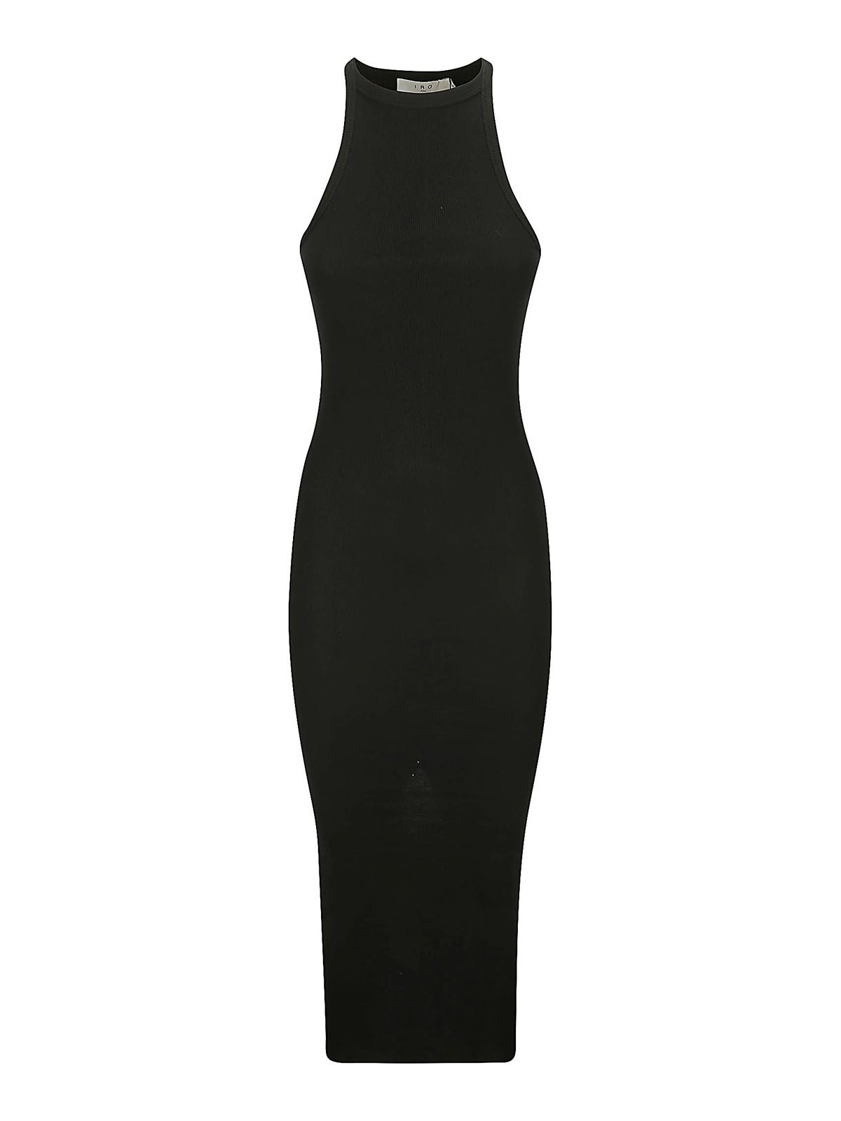 Iro Long Ribbed Dress In Black