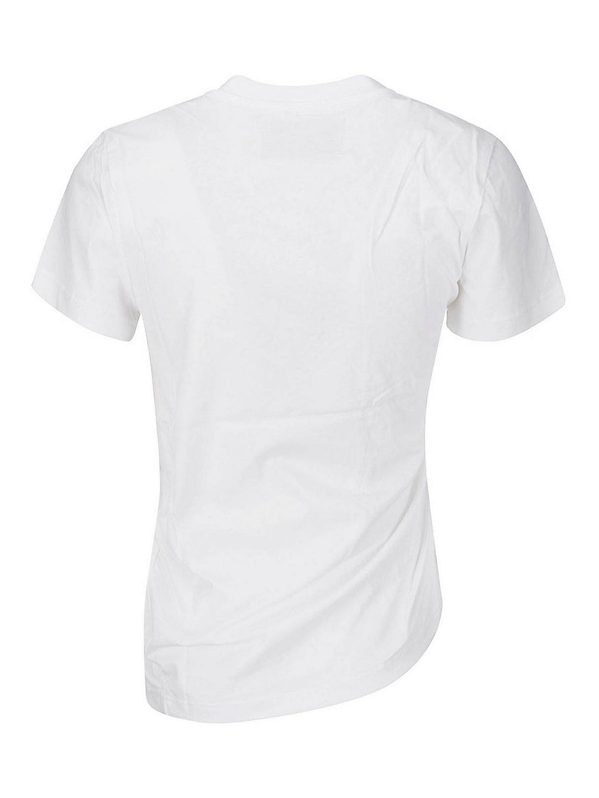 Shop Marques' Almeida Gathered T-shirt In White