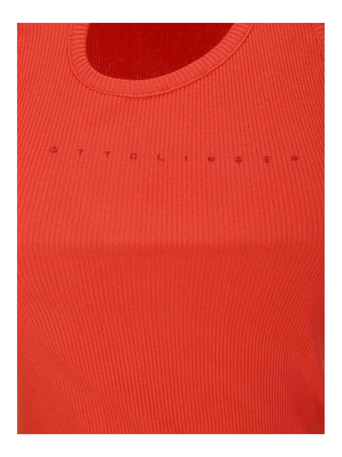 Shop Ottolinger Ribbed Tank Top In Red