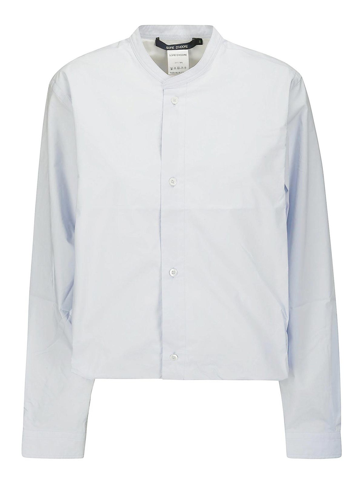 Sofie D'hoore Mandarin Collar Shirt In White