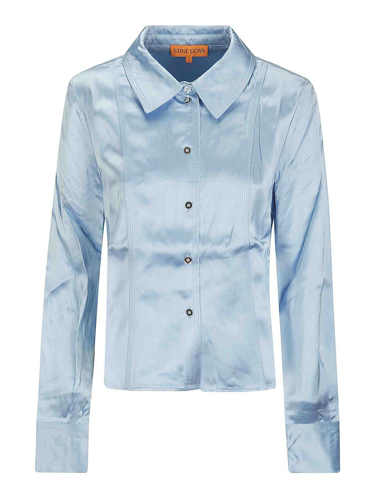 Stine Goya Viscose Shirt In Light Blue