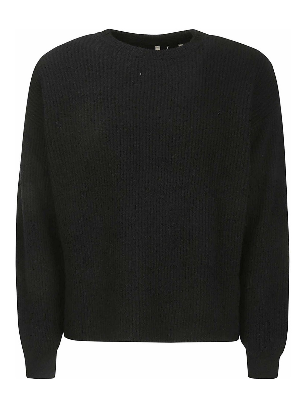 Sunflower Air Wool Blend Rib Knit Sweater In Black
