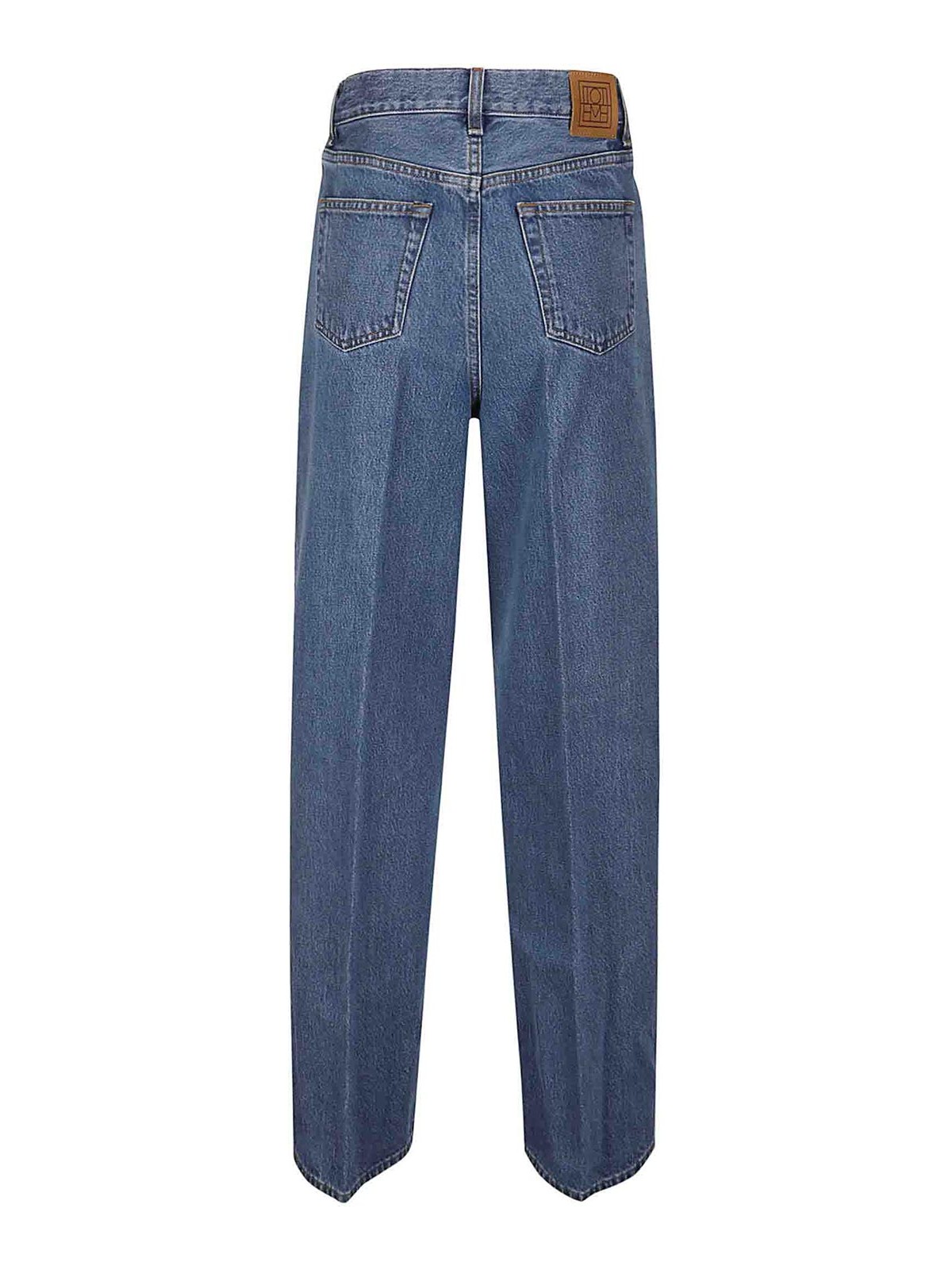 Shop Totême Casual Trousers In Blue