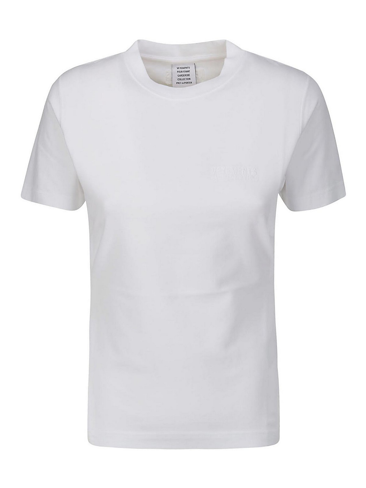 Shop Vetements Camiseta - Blanco In White