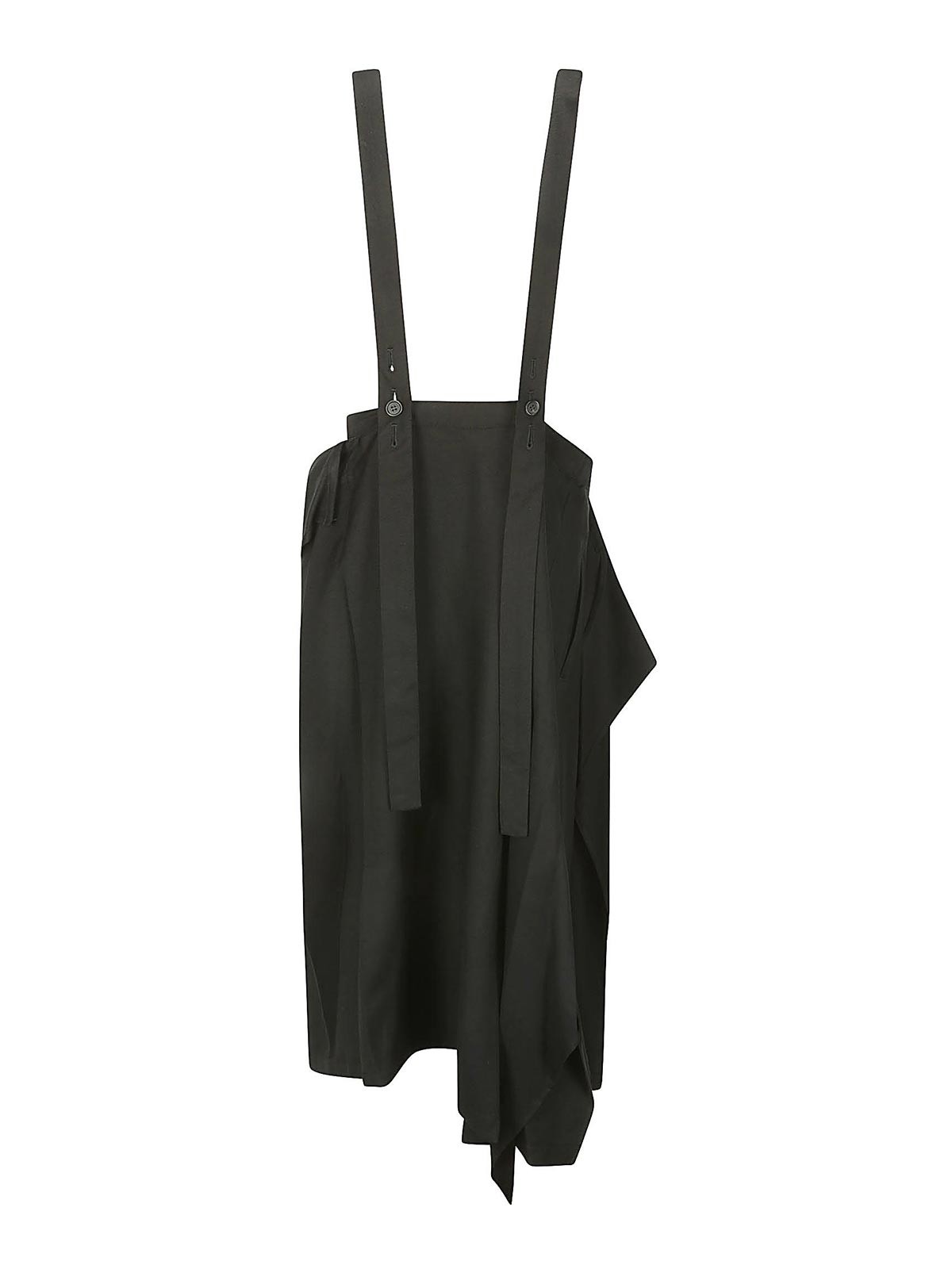 Yohji Yamamoto R-suspender Skirt In Black
