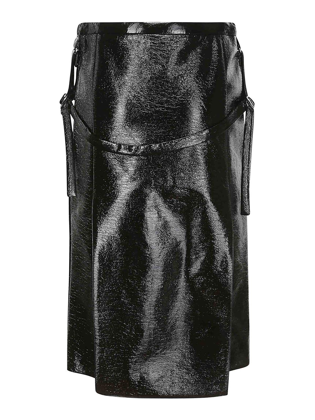 Shop Courrèges Midi Skirt In Black
