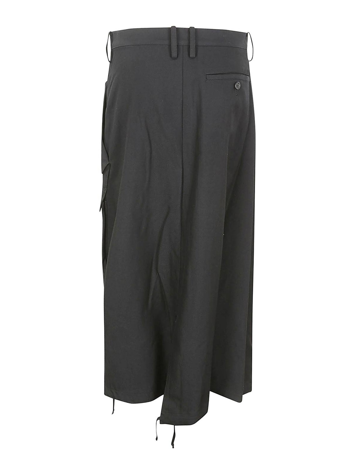 Shop Yohji Yamamoto Midi Skirt In Black