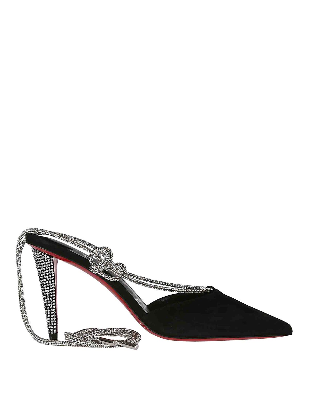 Shop Christian Louboutin Astrid Lace Strass 85 In Black