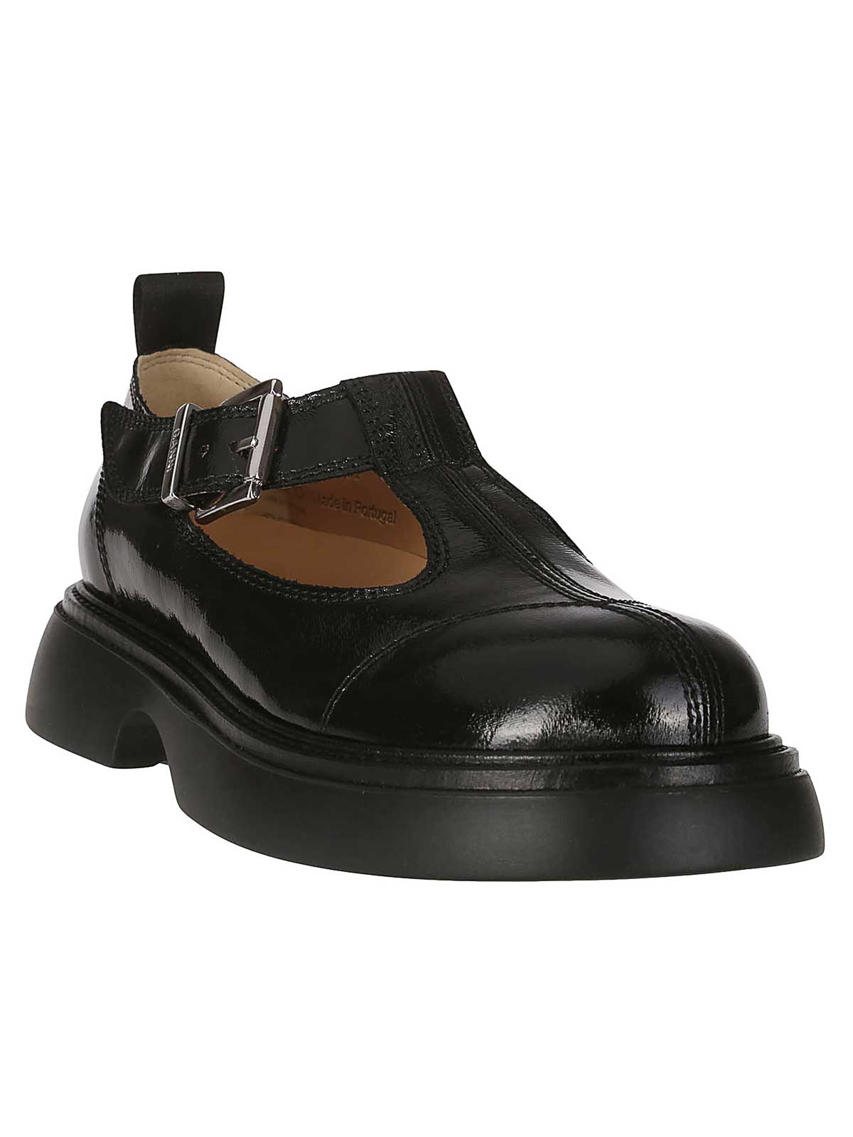Shop Ganni Loafers In Black