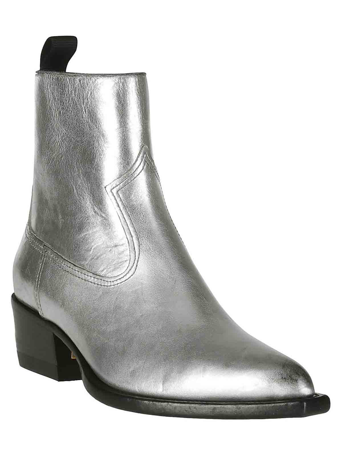 Shop Golden Goose Ankle Boots In Silver