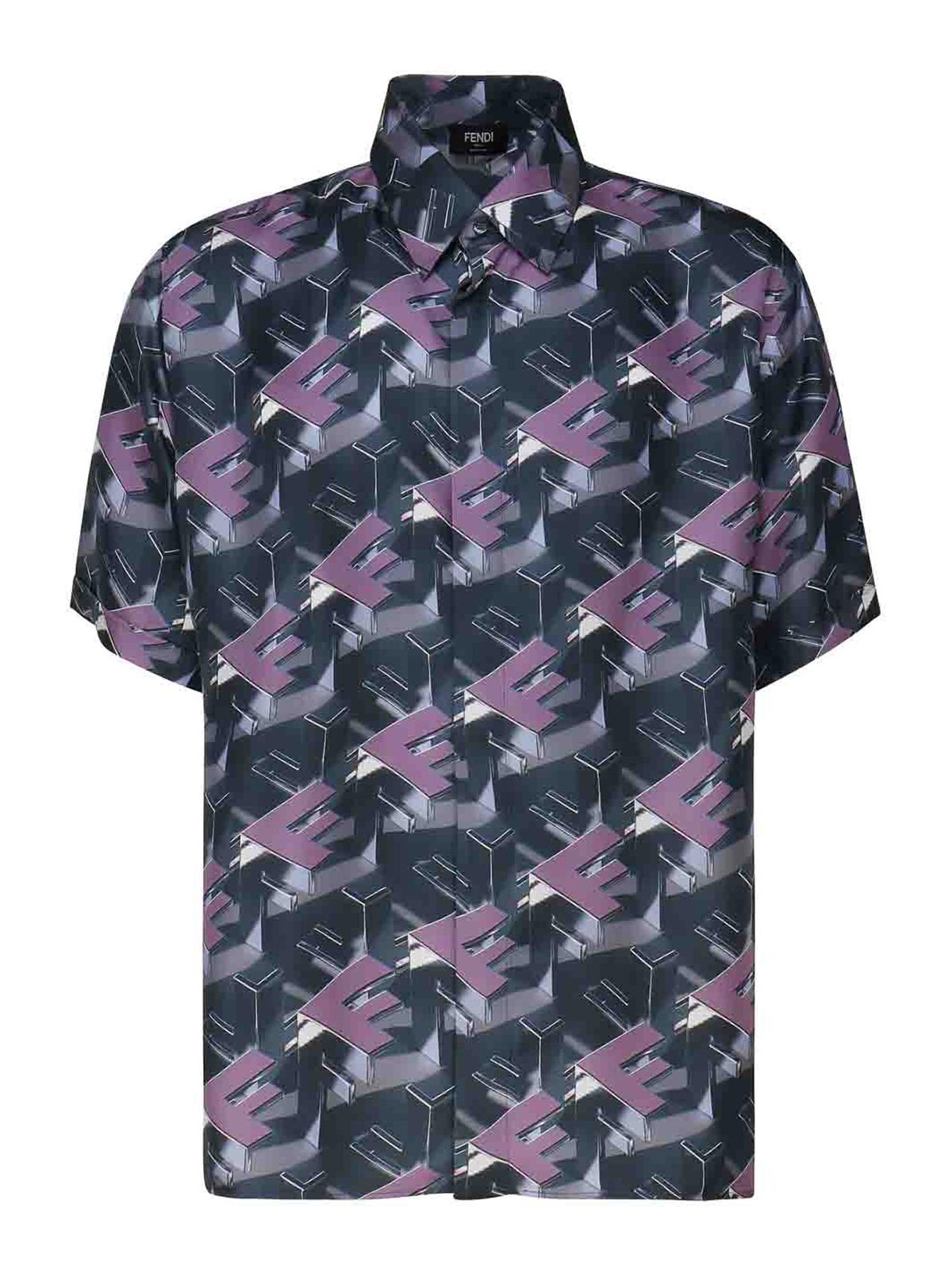 Fendi Cam M.c Silk Ff Blocks In Purple