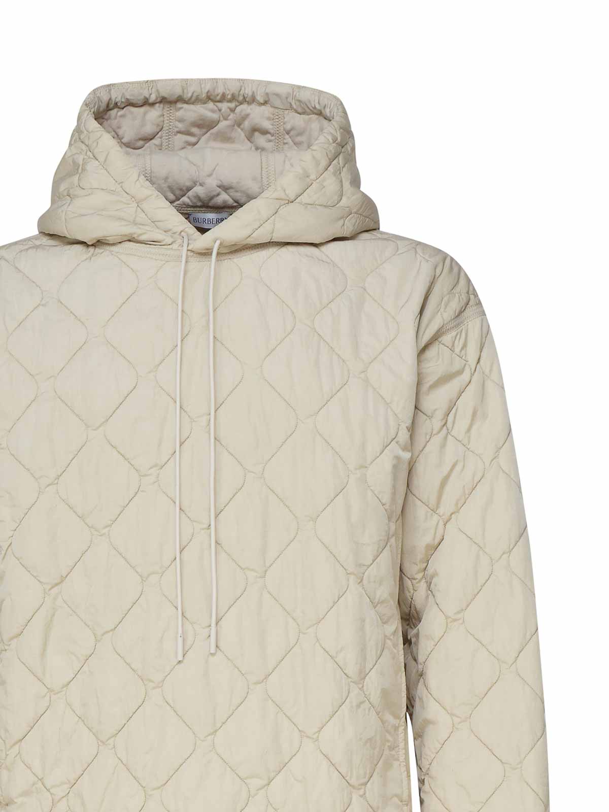 Shop Burberry Quilted Jacket In White