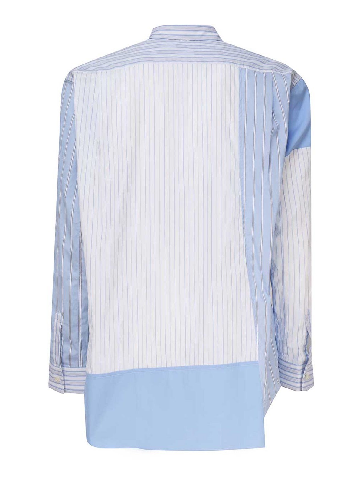 Shop Comme Des Garçons Patchwork Shirt In Blue