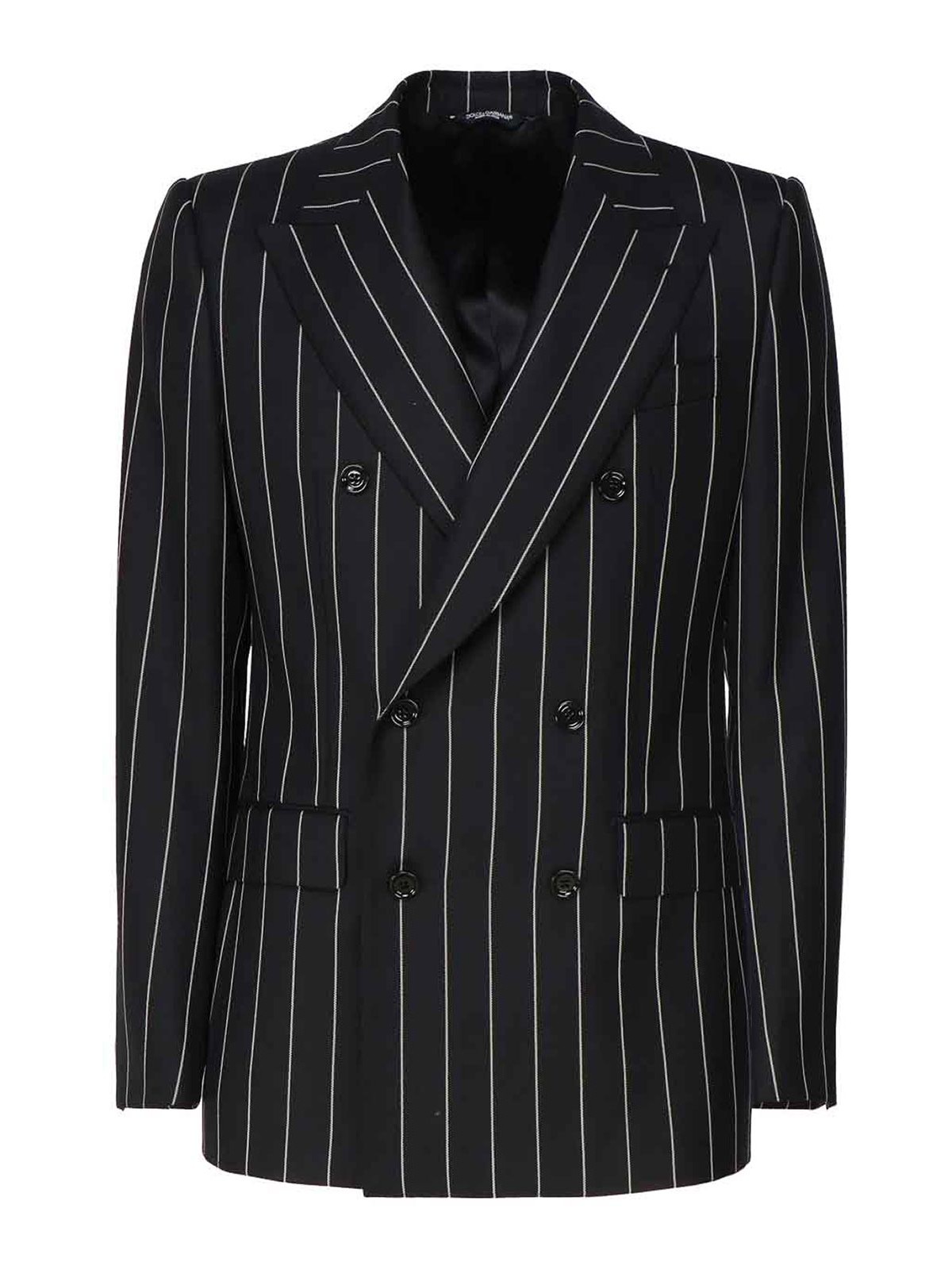 Dolce & Gabbana Double-breasted Jacket In Black