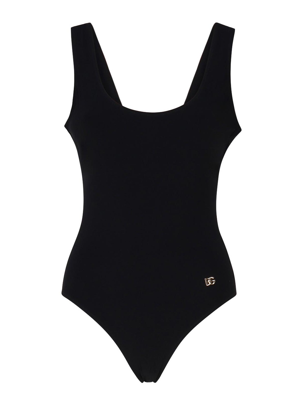 Dolce & Gabbana Olympic One-piece Swimsuit In Black