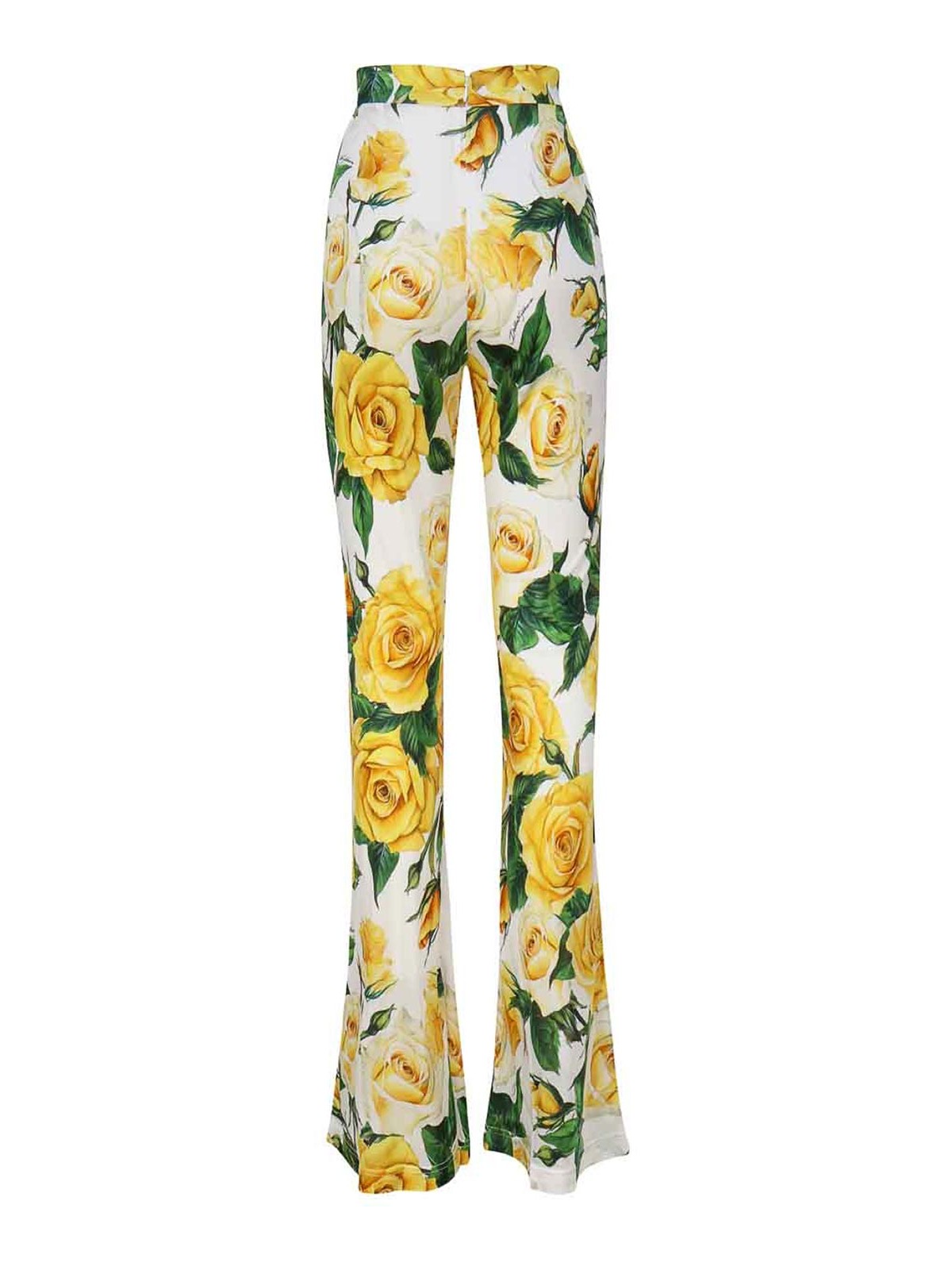 Shop Dolce & Gabbana Printed Casual Pants In White