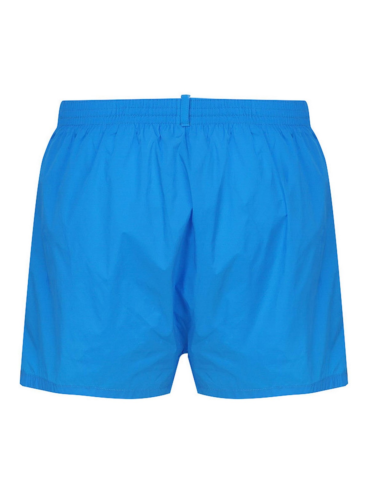 Shop Dsquared2 Midi Boxer Swimsuit With Logo In Blue
