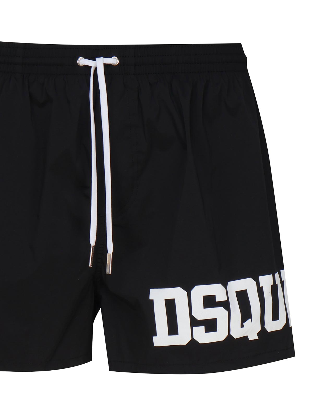 Shop Dsquared2 Logo Swimsuit In Contrasting Color In Black