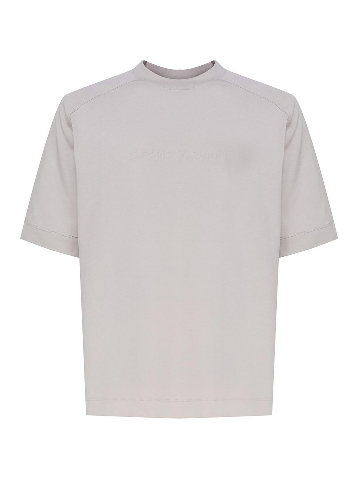Shop Emporio Armani T-shirt In Cotton In Grey